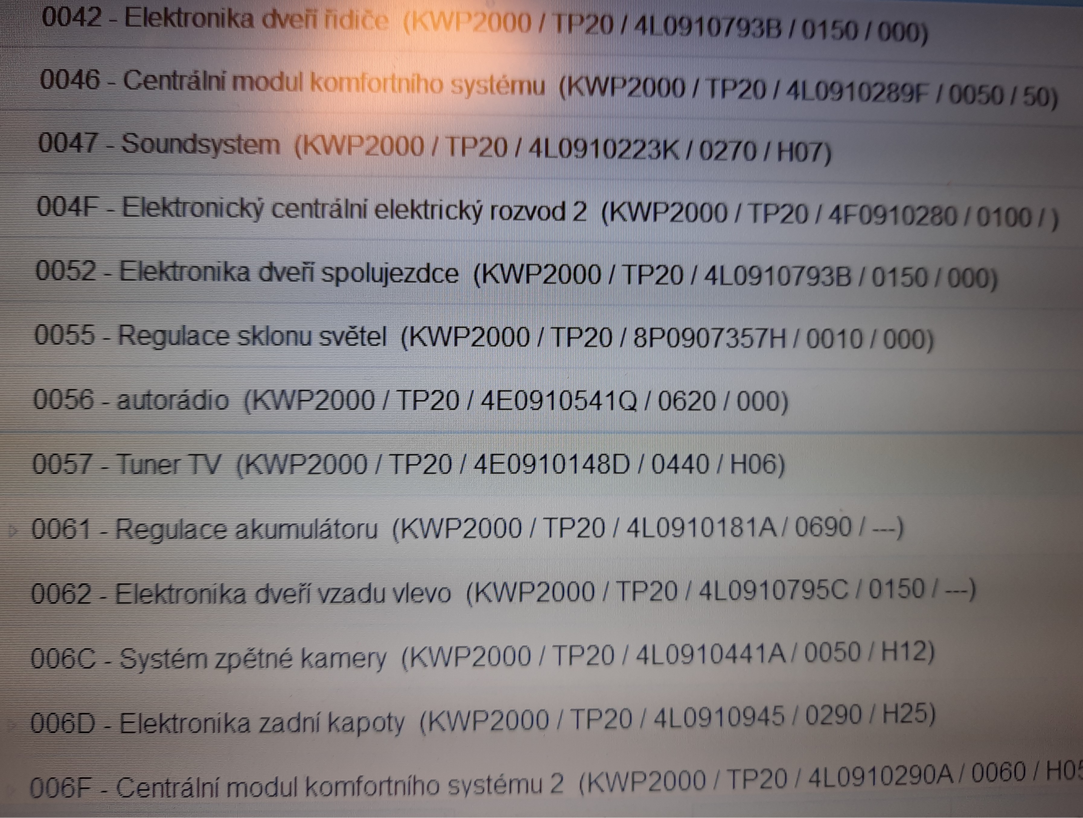 Od ecu list